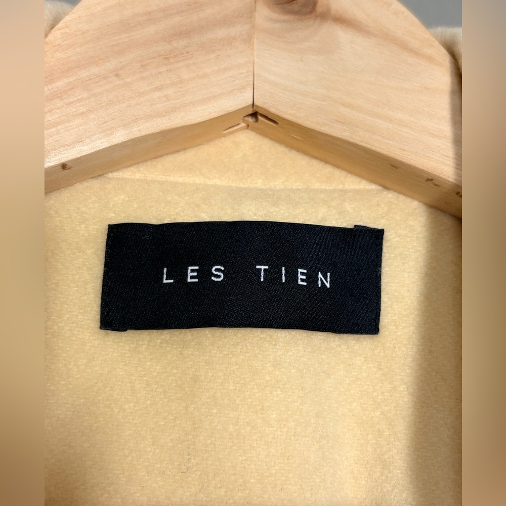 LES TIEN Black Label Cashmere Car Unisex Coat in Canary - Picture 7 of 16
